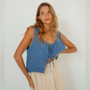 Vrg Grl Nessa Linen Smock Tank